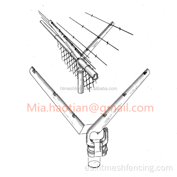 brazo de extensión de alambre de púas para valla de seguridad